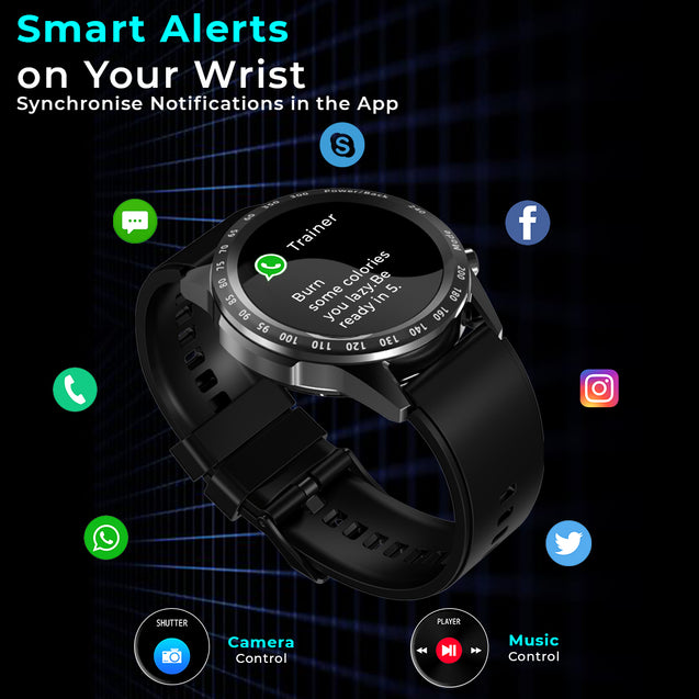 pTron Force X11s Bluetooth Calling Smartwatch with 3.3 cm Full Touch Color Display, Real 24/7 Heart Rate Tracking, Multiple Watch Faces, 7Days Runtime, Health/Fitness Trackers & IP68 Waterproof (Black)