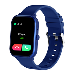 pTron Force X11 Bluetooth Calling Smartwatch with 4.3 cm Full Touch Color Display, Real 24/7 Heart Rate Tracking, Multiple Watch Faces, 7Days Runtime, Health/Fitness Trackers & IP68 Waterproof (Blue)