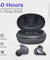 pTron Bassbuds Wave ENC Bluetooth 5.3 Wireless Headphones, 40Hrs Total Playtime, Movie Mode & Deep Bass, Low Latency, Stereo Calls, Snug-fit TWS Earbuds, Smooth Touch Control & Type-C Charging (Grey)