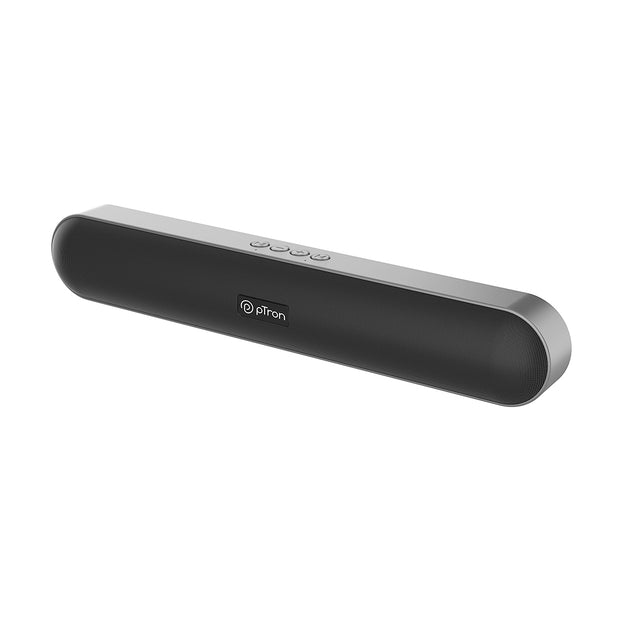 pTron Fusion Evo V2 10W Wireless Bluetooth Soundbar (Grey)