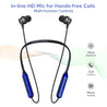 pTron Tangent Duo Bluetooth 5.2 Wireless in-Ear Earphones with Mic, 24Hrs Playback, 13mm Drivers, Punchy Bass, Type-C Port, Magnetic Earbuds, Voice Assistant, IPX4 & Integrated Controls (Black/Blue)