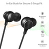 pTron Tangent Duo Bluetooth 5.2 Wireless in-Ear Earphones with Mic, 24Hrs Playback, 13mm Drivers, Punchy Bass, Type-C Port, Magnetic Earbuds, Voice Assistant, IPX4 & Integrated Controls (Black/Grey)
