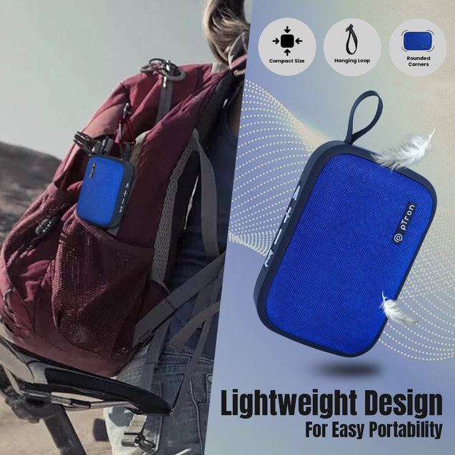 pTron Musicbot Lite 5W Mini Bluetooth Speaker with 6Hrs Playtime, Immersive Sound, 40mm Driver, Bluetooth v5.1 with Strong Connectivity, Portable Design, Integrated Music & Call Control (Blue)