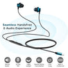 pTron Boom Buddy in-Ear Wired Earphones with Mic, Type-C Audio Connector, Immersive Stereo Sound with Deep Bass, 14mm Large Dynamic Drivers & 1.2M Nylon Braided Cable (Blue/Black)