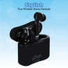 pTron Basspods 882 Bluetooth 5.1 Wireless Headphones (TWS) with Deep Bass Audio & 12Hrs Total Playtime with Case (Black)