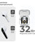 pTron Bassbuds Nyx in-Ear Wireless Headphone with 32Hrs Playtime, Immersive Audio, BT5.1, Stereo Calls, Touch Control TWS Earbuds, Digital Case & Type-C Fast Charging (White/Black)