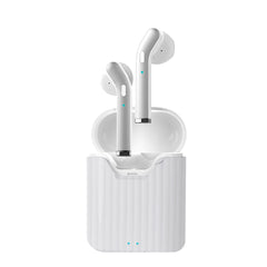 pTron Bassbuds Classic True Wireless Stereo Earbuds, 12Hrs Playback with Case & Mic - (White)