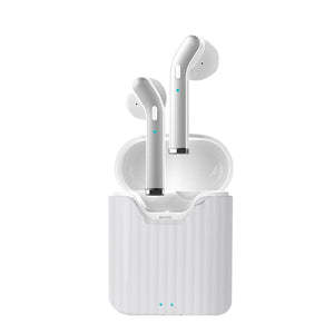pTron Bassbuds Classic True Wireless Stereo Earbuds, 12Hrs Playback with Case & Mic - (White)
