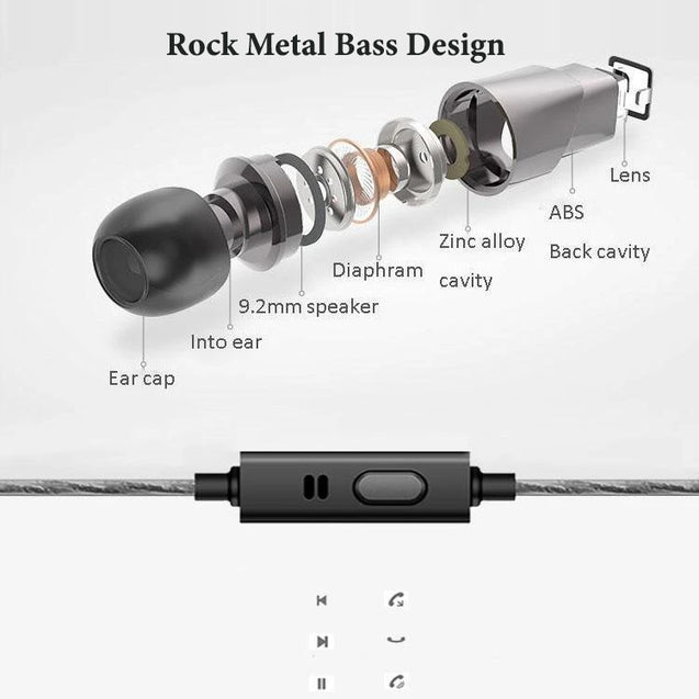 PTron Pride In-Ear Headphone With Noise Cancellation For All Smartphones (Black/Nickel)