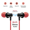 pTron InTunes Beats In-Ear Magnetic Stereo Wireless Neckband with Mic - (Black/Red)