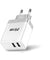 PTron Volta 3.1A Dual USB Slot Fast Charging Travel Adapter for All Smartphones (White)