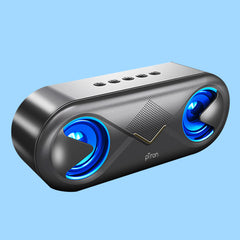 PTron Fusion Bluetooth 5.0 Surround Sound 10W Portable Wireless Speaker with LED Light (Black/Gold)