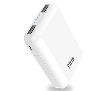 PTron Dynamo Z Dual USB 10000mAh Compact Power Bank for All Smartphones (White)