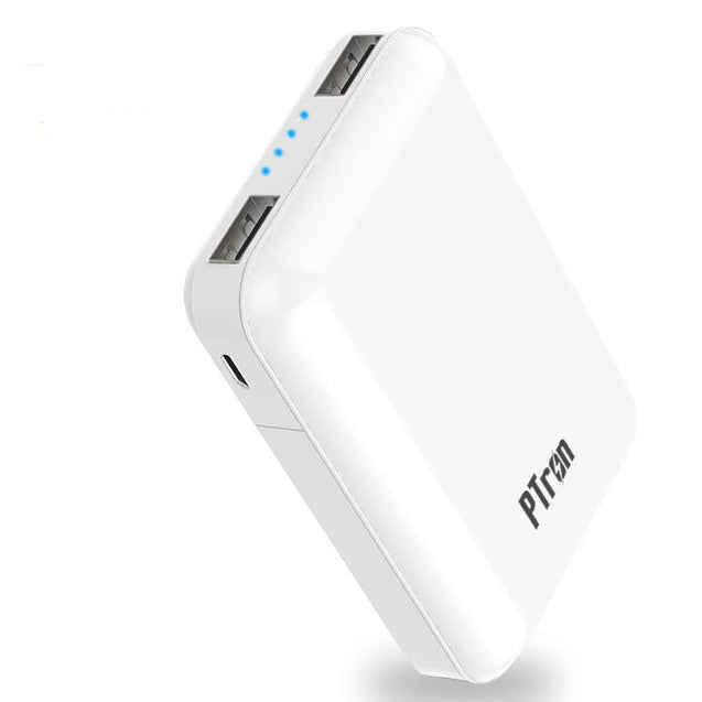 PTron Dynamo Z Dual USB 10000mAh Compact Power Bank for All Smartphones (White)