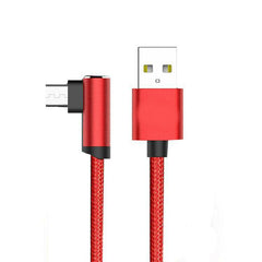 PTron Solero Lite 2A Data Cable L Shape Charging Cable For Android Smartphones (Red)