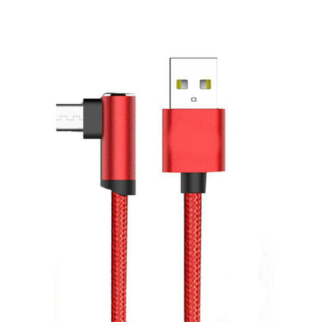 PTron Solero Lite 2A Data Cable L Shape Charging Cable For Android Smartphones (Red)