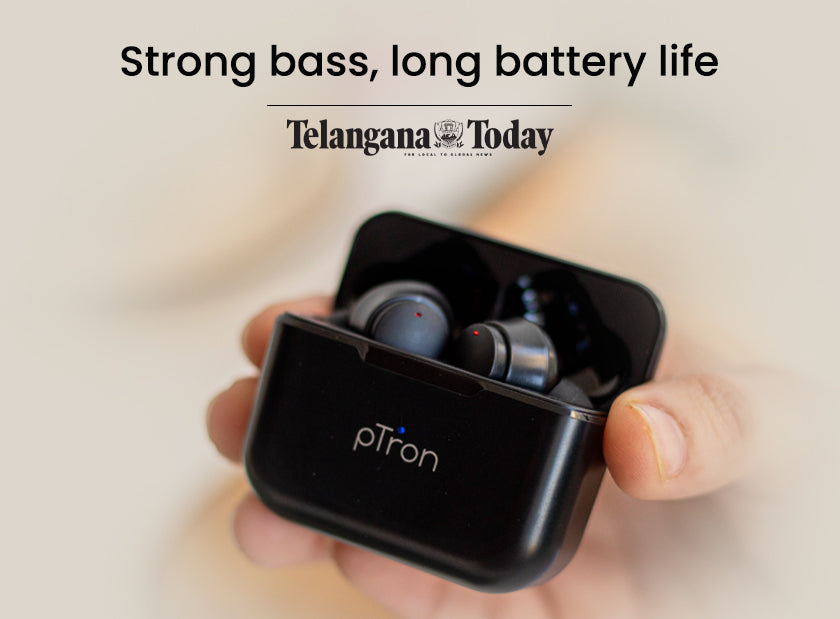 Telangana Today reviews Bassbuds Tango as  "Strong bass, long battery life"