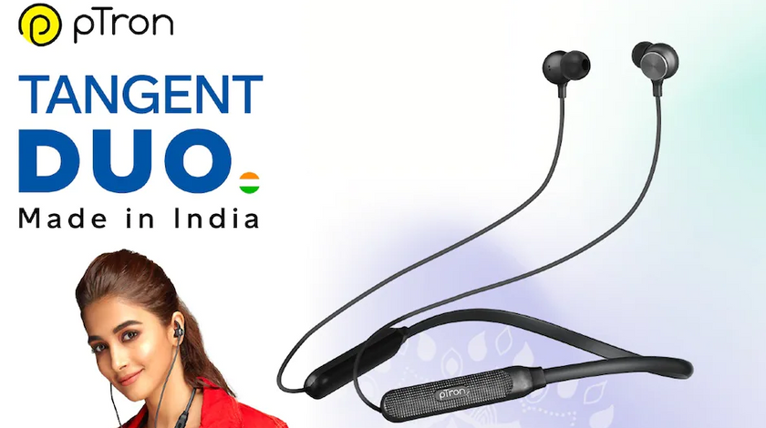 Ptron Tangent Duo Neckband Earphones With Upto 24-Hour Battery Life Launched in India