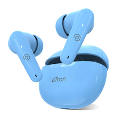 pTron Basspods Mojo TWS Earbuds (Light Blue)