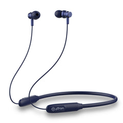 pTron Tangent Flex Bluetooth 5.3 Wireless In Ear Headphone with Mic, 38H Playtime, 13mm Driver, Dual Device Pairing Wireless Neckband, Type-C Charge, Magnetic Buds & IPX5 Water Resistant (Bold Blue)