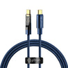 pTron Solero 80W Type-C to Type-C Fast Charging USB Cable, Compatible with Samsung, OnePlus, Oppo, Vivo,Xiaomi & Other Devices, Unbreakable Nylon Braid & 480Mbps Data Sync Speed (1m, Bold Blue)