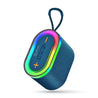 pTron Fusion Pop 12W Bluetooth Speaker with Pristine Sound, 10hrs Playback, Rhythmic RGB LEDs, Multi-Play Modes BT5.3/TF Card/USB/Aux-in, TWS Feature, Integrated Button Controls, Type-C Charging (Blue)