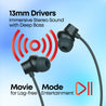 pTron Tangent Eon in Ear Bluetooth 5.3 Wireless Headphones, 45H Playtime, HD Mic & Trutalk AI-ENC Calls, Movie/Music Modes, Dual Device Pairing & Type-C Fast Charging & IPX5 (Grey)