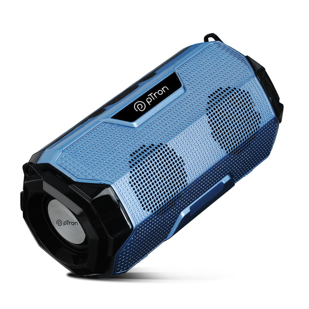 pTron Fusion Rock 16W Portable Bluetooth 5.0 Speaker with Dual Drivers, 6Hrs Playtime, Speaker for Phone/Laptop/Tablets, Aux/TF Card/USB Drive Playback & TWS Function (Blue)