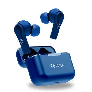 pTron Bassbuds Tango in-Ear TWS Earbuds, TruTalk AI-ENC Calls, Movie Mode, 40Hrs Playtime, Bluetooth 5.1 Headphone with HD Mics, Touch Control, IPX4 Water-Resistant & Type-C Fast Charging (Bold Blue)