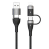 pTron Pace 4 in 1 USB Cable 1M (Black)
