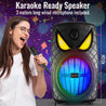 pTron Fusion Party Evo 80W Karaoke Bluetooth Party Speaker, 3M Wired Microphone, Punchy Bass, RGB Lights, USB/SD Card/AUX Playback, Auto TWS Function & Remote Control (Black)