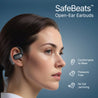 pTron Zenbuds Evo X2 Pro Open Ear Wireless Earbuds, SafeBeats Design, 4 QuadPro Mics with ENC Calls, 60H Playtime, Wraparound Audio, BT5.3 Headphones, Touch Control & Type C Fast Charging (Jet Black)