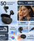 pTron Bassbuds Fury in-Ear TWS Earbuds with 13mm Drivers, 50Hrs Playtime, AI-ENC Clear Calls, Bluetooth V5.4 Wireless Headphones, Voice Assistant, Type C Charging & IPX5 Water Resistant (Black)