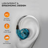 pTron Boom Play X2 In-Ear Type C Wired Headphones with Mic, Ear-Hook Design, 13mm Drivers for Immersive Audio, 1.2m Fish Scale Style Tangle-free Cable, In-line Controls & Wide Compatibility (Blue)