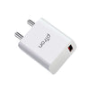 pTron Volta FC12 20W QC3.0 Smart USB Charger with 1m iOS USB Cable, Made in India, Auto-detect Technology, Multi-Layer Protection Travel Adapter, Fast Charging Power Adaptor for iOS Devices (White)