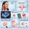 pTron Bassbuds Joy in-Ear Wireless Earbuds, Immersive Sound, 32Hrs Playtime, Clear Calls TWS Earbuds, Bluetooth V5.1 Headphone, Type-C Fast Charging, Voice Assist & IPX4 Water Resistant (Flamingo Pink)