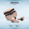pTron Basspods P81 in-Ear Wireless Earbuds, Pristine Sound, 32Hrs Playtime, Clear Calls TWS Earbuds, Bluetooth V5.1 Headphone, Type-C Fast Charging, Voice Assist & IPX4 Water Resistant (Brown)