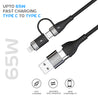 pTron Pace 4 in 1 USB Cable 1M (Black)