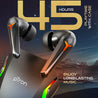 pTron Bassbuds Turbo TWS In-Ear Earbuds with 40ms Hyper Gaming Low Latency, 3D AudioScape, TruTalk AI-ENC Calls, Thunder Bass, 45Hrs Playtime, Ultra HD Mic, BT 5.3, Type-C Fast Charging & IPX5 (Black)