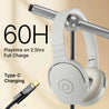 pTron Studio w/ 60Hrs Playtime, Wireless Over-Ear Headphones with HD Mic, Immersive Sound, 40mm Drivers, Bluetooth V5.4, Dual-Device Pairing, 3.5mm Aux Port, TF Card Slot & Type-C Fast Charging (Beige)