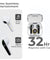 pTron Bassbuds Nyx in-Ear TWS Earbuds, Immersive Audio, Bluetooth 5.1 Wireless Headphones, HD Mic, 50ms Movie Mode, Digital Case, Type-C Fast Charging & IPX4 Water Resistant (Pearl White & Black)
