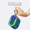 pTron Fusion Pop 12W Bluetooth Speaker with Pristine Sound, 10hrs Playback, Rhythmic RGB LEDs, Multi-Play Modes BT5.3/TF Card/USB/Aux-in, TWS Feature, Integrated Button Controls, Type-C Charging (Blue)