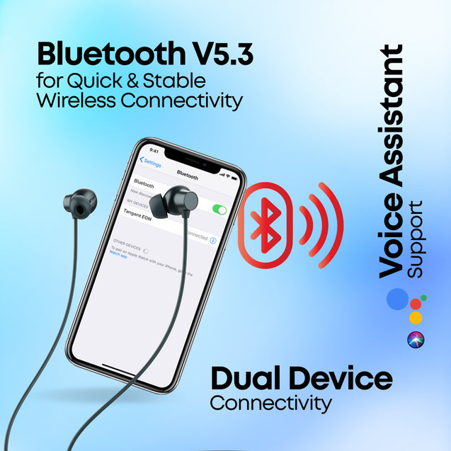 pTron Tangent Eon in Ear Bluetooth 5.3 Wireless Headphones, 45H Playtime, HD Mic & Trutalk AI-ENC Calls, Movie/Music Modes, Dual Device Pairing & Type-C Fast Charging & IPX5 (Grey)