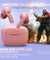 pTron Bassbuds Joy in-Ear Wireless Earbuds, Immersive Sound, 32Hrs Playtime, Clear Calls TWS Earbuds, Bluetooth V5.1 Headphone, Type-C Fast Charging, Voice Assist & IPX4 Water Resistant (Pink)