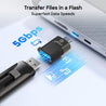 pTron Nexo USB 3.0 to Type C OTG Adaptor, 5Gbps High Speed Data Transfer, Compatible for All Type C Devices, Smartphones/Laptops/Tablets/Chargers, Sleek & Compact Design & Metal Alloy Build (Black)