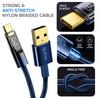 pTron Pace 65W USB to Type-C Cable 1M (Blue)