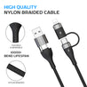 pTron Pace 4 in 1 USB Cable 1M (Black)
