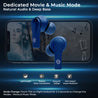 pTron Bassbuds Tango in-Ear TWS Earbuds, TruTalk AI-ENC Calls, Movie Mode, 40Hrs Playtime, Bluetooth 5.1 Headphone with HD Mics, Touch Control, IPX4 Water-Resistant & Type-C Fast Charging (Bold Blue)