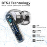 pTron Bassbuds Tango in-Ear TWS Earbuds, TruTalk AI-ENC Calls, Movie Mode, 40Hrs Playtime, Bluetooth 5.1 Headphone with HD Mics, Touch Control, IPX4 Water-Resistant & Type-C Fast Charging (Bold Blue)