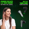 pTron Bassbuds Rush In-Ear TWS Earbuds with Mic, Gaming 40ms Low Latency, TruTalk AI-ENC Calls, 35H Playtime, Bluetooth 5.3 Headphones, Voice Assist, Type-Fast Charge & IPX4 Water Resistant (Bold Black)